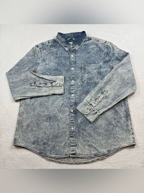 American eagle outfitters Denim shirt men’s size XXL blue acid wash button down